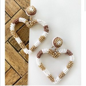 Don’t Go Breaking My Heart Earrings- White